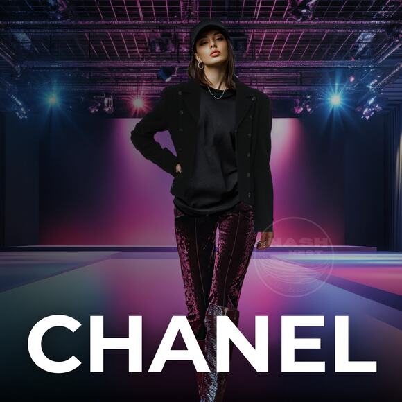 CHANEL 03C Black Cropped Bouclé Jacket (Style P20335V11746) | Military S FR 36 - Picture 4 of 15